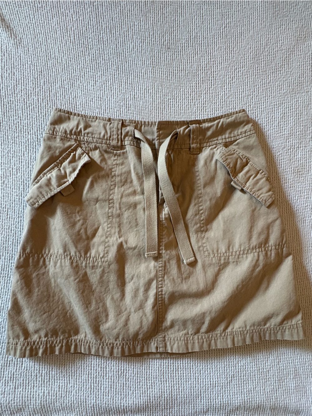 High Sierra Tan Drawstring Mini Skirt